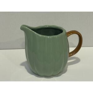 Vintage 10 Strawberry Street Artisan Collection Green Pumpkin Shaped Jug